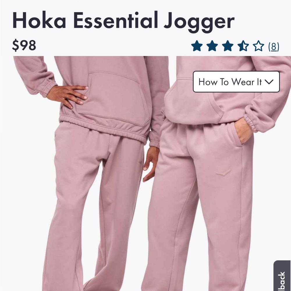 Hoka Essential Jogger in Soft Pink